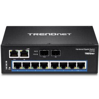 TRENDnet 10-Port Hardened Industrial Gigabit DIN-