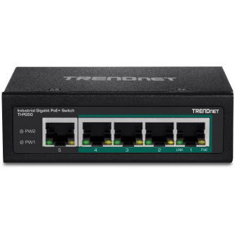 TRENDnet 5-Port Industrial Gigabit PoE + DIN-Rail