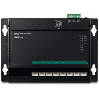 TRENDnet 8-Port Industrial Gigabit PoE+ Wall-Moun