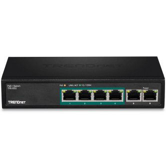 TRENDnet 6-Port Fast Ethernet PoE+ Switch