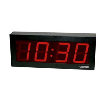 Valcom 4.0" Digital Clock, 24V w/Surface Mount