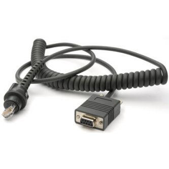 Zebra 8FT COILED RS232 CABLE P300 PHASER
