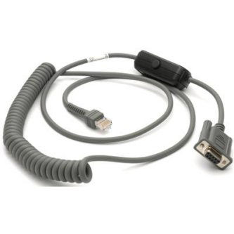 Zebra 9FT RS232 COILED CABLE NCR 7448