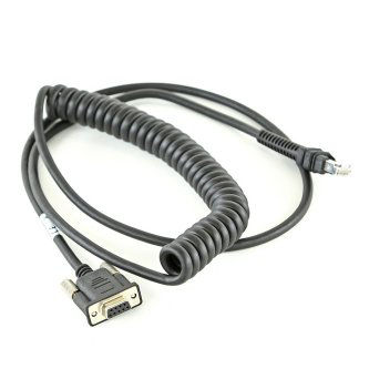Zebra 9FT RS232 CABLE DB9F COILED PWR P-9