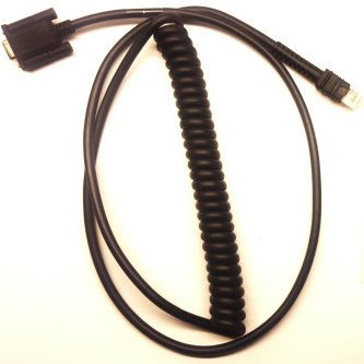 Zebra 9FT RS232 CABLE DB9F COILED PWR P-9 -30C