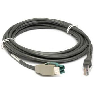 Zebra 15FT SHIELDED PWR+ USB CABLE STR 12V