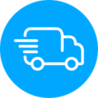 Shipping-blue-circle-white-icon