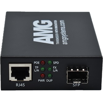 AMG Systems CommlPoEMediaConvrt MM1Fibre1550nm2Km LC