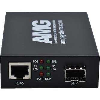 AMG Systems Comml PoEMediaConvrt MM1Fibre1550nm1KmLC