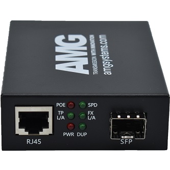 AMG Systems Comml PoEMediaConvrt MM2Fibre850nm550MLC