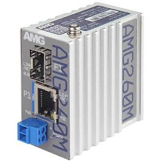 AMG Systems Industrial PoE Mini Media Converter