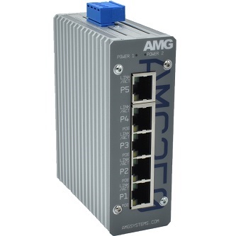 AMG Systems Industrial 5 Port Unmanaged PoE Switch