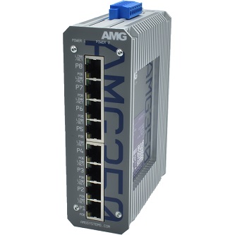 AMG Systems Industrial 8 Port Unmanaged PoE Switch