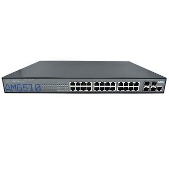 AMG Systems Commercial 28 Port PoE Managed Switch