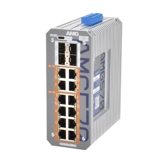 AMG Systems Industrial 16 Port PoE Managed Switch