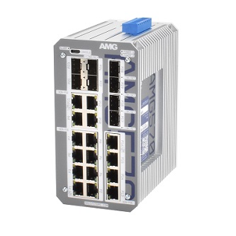 AMG Systems Industrial 24 Port Managed Switch