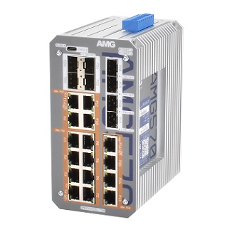 AMG Systems Industrial 24 Port PoE Managed Switch