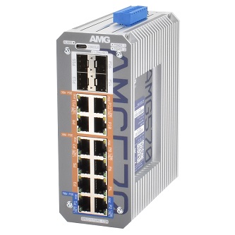 AMG Systems Industrial 16 Port PoE Managed Switch
