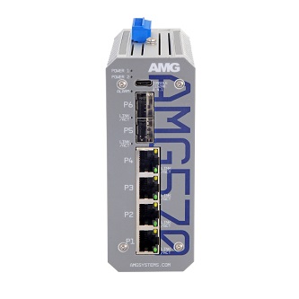 AMG Systems Industrial 6 Port PoE Managed Switch