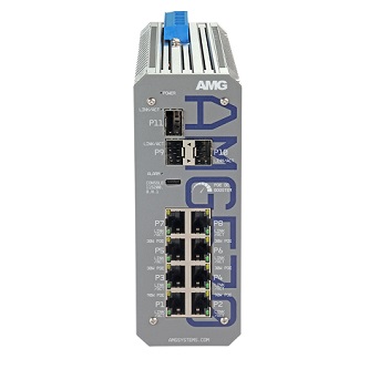 AMG Systems Industrial 11 Port PoE Managed Switch