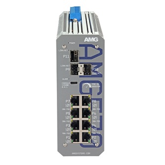 AMG Systems Industrial 11 Port PoE Managed Switch
