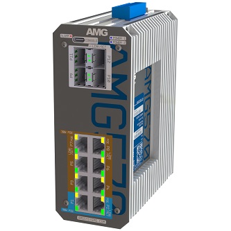 AMG Systems Industrial 12 Port PoE Managed Switch
