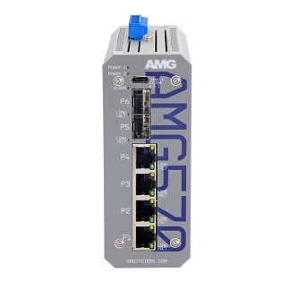 AMG Systems Industrial 6 Port PoE Managed Switch