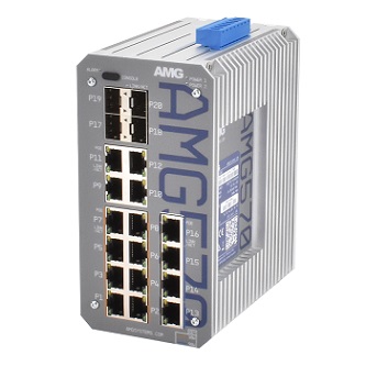 AMG Systems Industrial 16 Port PoE Managed Switch
