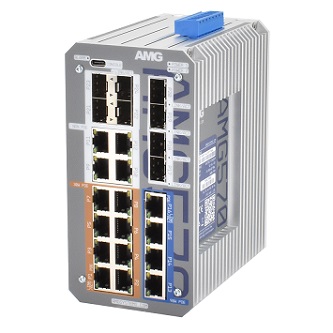 AMG Systems Industrial 24 Port PoE Managed Switch