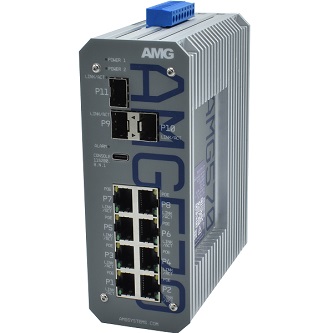 AMG Systems Industrial 11 Port PoE Managed Switch