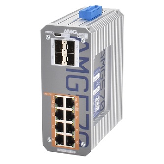 AMG Systems Industrial 12 Port PoE Managed Switch