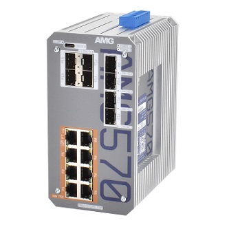 AMG Systems Industrial 16 Port PoE Managed Switch