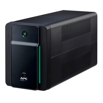 APC/Schneider Electric APC Back-UPS 1200VA, 120V, AVR, 2 USB Ch