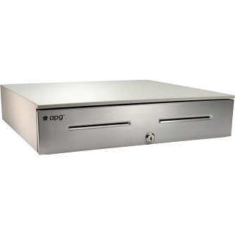 APG Cash Drawer S4000,STEELFRT,DUAL MEDIA,COINRLSTORAGE,