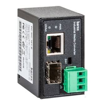 Barox M Cvtr,DIN,GE:1xTX+1xSFP,ExtTmp