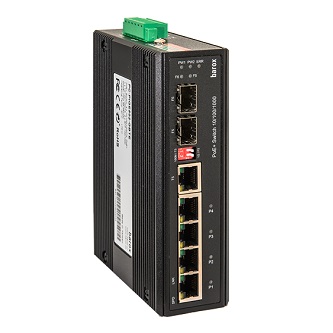Barox Switch,DIN,GE:1xTX+4xPoEat+2xSFP,ExtTmp
