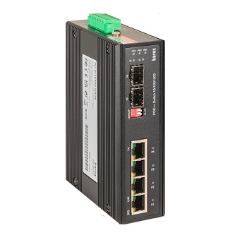 Barox Switch,DIN,GE:4xPoEat/60W+2xSFP,ExtTmp