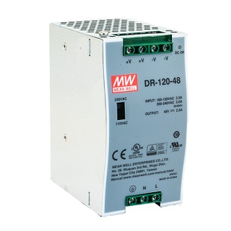 Barox Pwr Sup,DIN,85-264VAC,120-370VDC, 120W