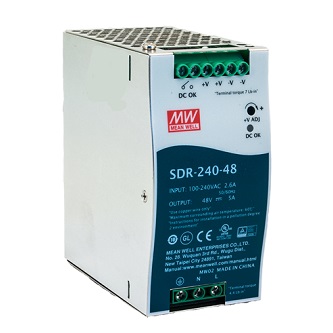 Barox Pwr Sup,DIN,90-264VAC,123-370VDC, 240W