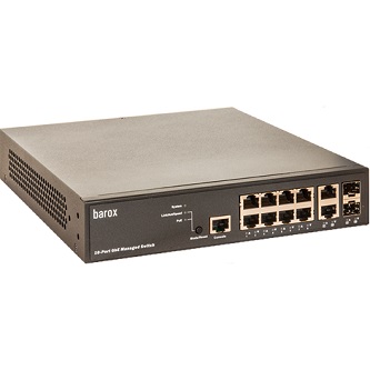 Barox Switch,19",DMS,GE:8xPoEat+2xTX/SFP