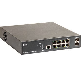 Barox Switch,19",DMS,GE:8xPoEat+1/10GE:SFP+