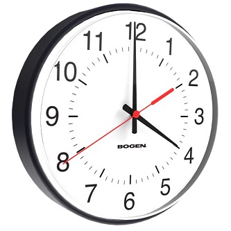 Bogen 12" Analog Clock 24vdc Black Case
