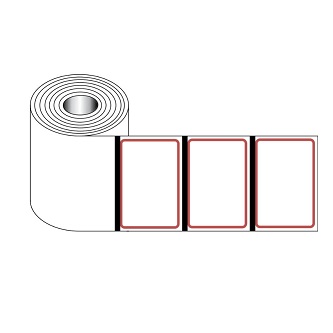 Code Corporation PDC DT Paper Labels Red 2x1-1/4