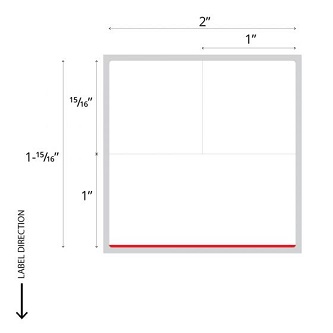 Code Corporation PDC DT Paper Labels Red 2x1.93