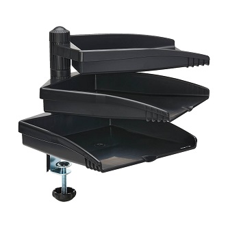 Eaton 3-Tray Document Holder with Desktop Clam