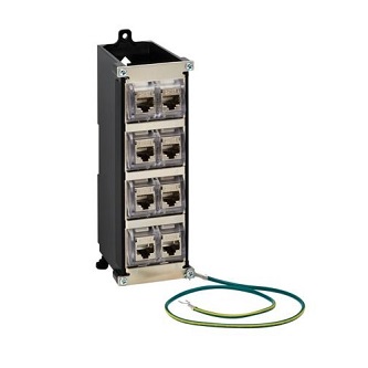 Eaton TRIPP 8PORT DIN-RAIL PATCH PANEL TAA