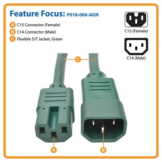 Eaton Heavy Duty Computer Power Cord