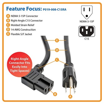 Eaton Heavy Duty Power Ext Cord 15A
