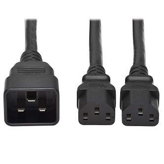 Eaton 2ft Power Cord Y Splitter Cabl