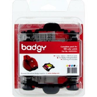 Evolis BADGY1 CONSUMABLE PACK FOR 100 COLOR PRI